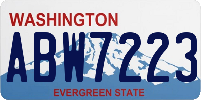 WA license plate ABW7223