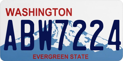 WA license plate ABW7224