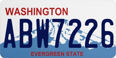 WA license plate ABW7226