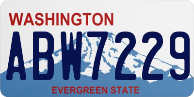WA license plate ABW7229