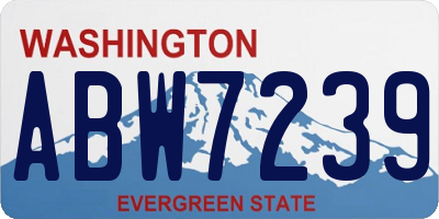 WA license plate ABW7239