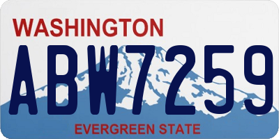 WA license plate ABW7259