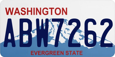 WA license plate ABW7262
