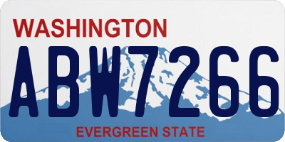 WA license plate ABW7266