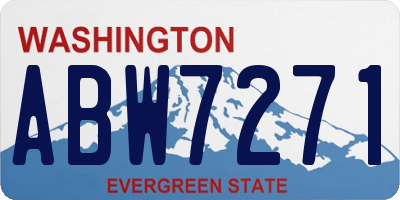 WA license plate ABW7271