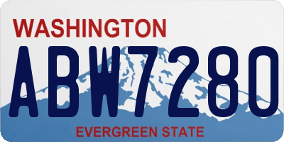 WA license plate ABW7280