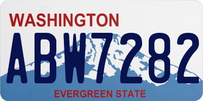 WA license plate ABW7282
