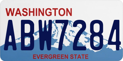WA license plate ABW7284