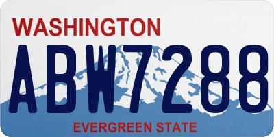 WA license plate ABW7288