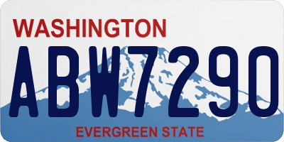 WA license plate ABW7290