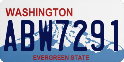 WA license plate ABW7291