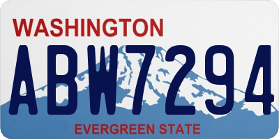WA license plate ABW7294