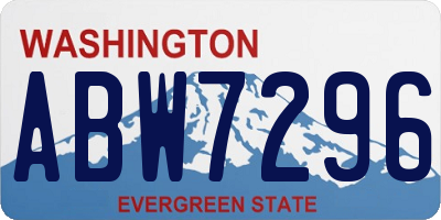 WA license plate ABW7296