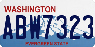 WA license plate ABW7323