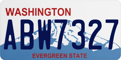 WA license plate ABW7327
