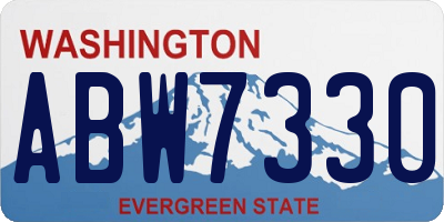 WA license plate ABW7330