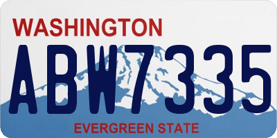 WA license plate ABW7335