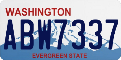 WA license plate ABW7337