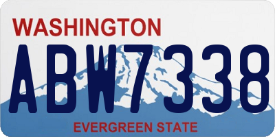 WA license plate ABW7338