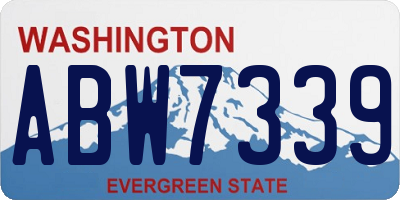 WA license plate ABW7339