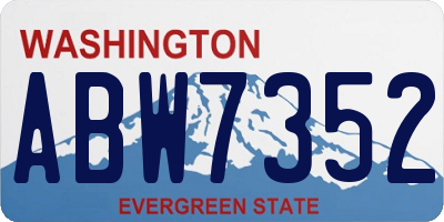 WA license plate ABW7352