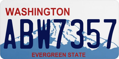 WA license plate ABW7357