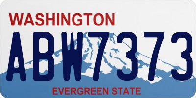 WA license plate ABW7373