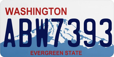 WA license plate ABW7393