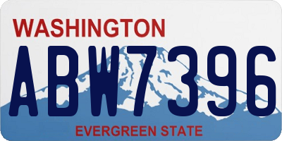 WA license plate ABW7396
