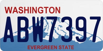 WA license plate ABW7397