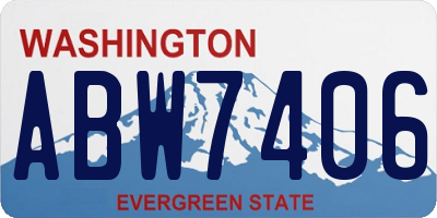 WA license plate ABW7406