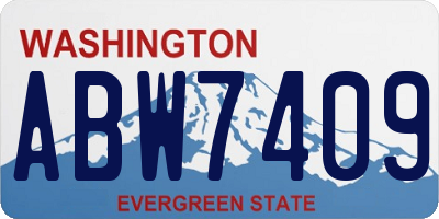 WA license plate ABW7409