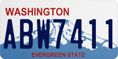 WA license plate ABW7411