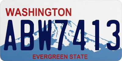WA license plate ABW7413