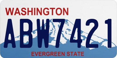 WA license plate ABW7421