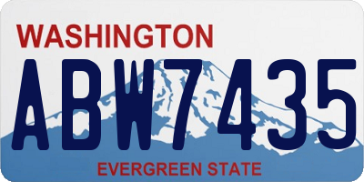 WA license plate ABW7435