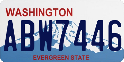 WA license plate ABW7446