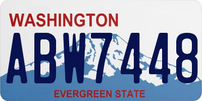 WA license plate ABW7448
