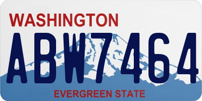 WA license plate ABW7464
