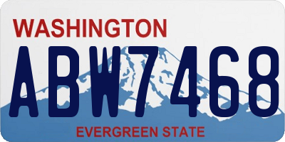WA license plate ABW7468