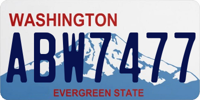 WA license plate ABW7477