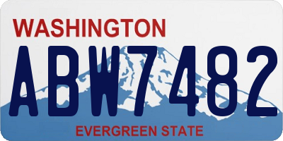 WA license plate ABW7482
