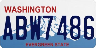 WA license plate ABW7486