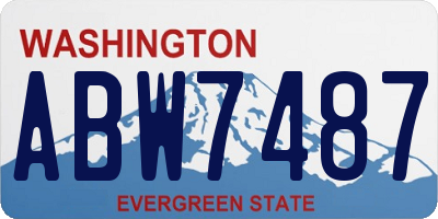 WA license plate ABW7487