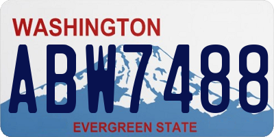 WA license plate ABW7488