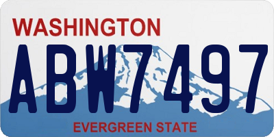 WA license plate ABW7497