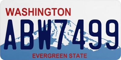 WA license plate ABW7499