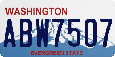 WA license plate ABW7507