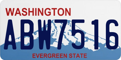 WA license plate ABW7516
