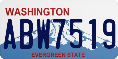 WA license plate ABW7519